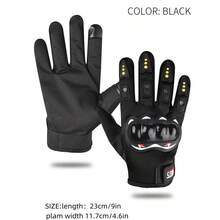 Motorcycle Protective Gloves, Full Finger Motorbike Racing Gear, Hard Shell Knuckle & Joint Protection, Anti-Slip Palm Compatible With Touchscreen, Breathable Outdoor Riding Equipment For Men, Anti-Slip Gloves. - Locomotive Length Finger - View 15