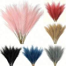 5 pièces de pampas artificiels, plantes artificielles, décoration de style bohème, décoration de maison, décoration de chambre, remplisseurs de vase, décoration de mariage, décoration de Noël, décoration de printemps, décoration de table à manger, centre de table, fleurs en plastique, décoration d'automne - Multicolore - Voir 3