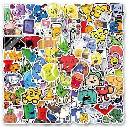 BFDI Stickers Battle For Dream Island Stickers 122Pcs Pack | Colorful Graffiti Stickers Aesthetic Stickers, Scrapbook, Journaling, Laptop, Bumper, Skateboard, Water Bottles, Suitcase, Decorative Paper, Refrigerator, Car, Plan Book, Rewards Stickers Scrapbook Supplies Scrapbooking