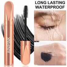 AINIPINK Volumizing Lengthening Mascara - 1pcs & 2pcs  Black, Waterproof Smudge-Proof Long-Lasting Formula, Clump-Free Precision Brush For Bold Lashes, Buildable Volume & Length For Natural To Glam Looks, Cruelty-Free Vegan-Friendly - Black - View 5