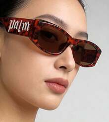 Large Frame Black Letter New Fashion UV Protection - màu xanh lá - Xem 3