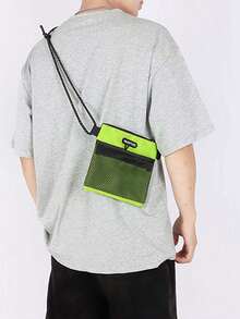 Túi đeo chéo vuông kiểu dáng unisex mới của Ins, đa năng, có nút thắt, với các tấm lưới thoáng khí, nhẹ và có thể điều chỉnh. - Nhiều màu - Xem 9