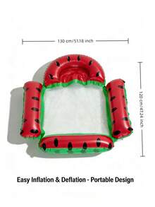 1/2pcs Inflatable Fruit-Shaped Floating Lounger, Adult Summer Pool & Beach Party Accessory, Perfect Summer Gift, Multifunctional Floating Pool Lounge Chair For Adult Vacation Fun And Relaxation, Pool Inflatable, Beach Essentials, Pool Float - Multicolor - View 8