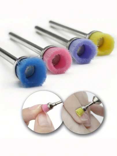 Bộ 3/5 cọ làm sạch bụi đánh bóng trang sức, đầu cọ chuyên dụng để làm sạch mũi đánh bóng móng tay, dụng cụ loại bỏ bụi móng tay.