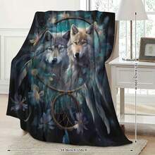 1 pièce Couverture en flanelle douce et confortable avec motif de loup, couverture en flanelle épaisse pour la maison, convient pour le canapé, le lit, le salon, les voyages, le bureau, la couverture châle, la couverture de sieste, la couverture de climatisation, la couverture de drap, cadeau idéal, cadeau quotidien, cadeau d'anniversaire, cadeau de fête, convient pour toutes les saisons - Multicolore - Voir 12