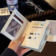 Korean Style Crocodile Embossed Short Wallet, Multifunctional Card Holder, Minimalist Niche Foldable Large Capacity Wallet For Women Money Wallet Mini Wallet Purse Wallet Small Wallet Cute Wallet Travel Essential Summer Small Wallet - Multicolor - View 5