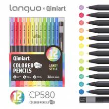 Languo Juego de 12/96 lápices de colores con punta de 3.0mm, núcleo de grafito suave a base de aceite, suministros de arte para dibujar, bocetos y libros de colorear, para estudiantes y artistas - Conjuntos - Ver 18