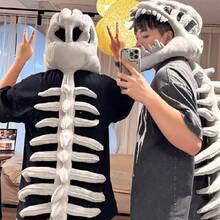 Dinosaur Skeleton Costume Set, Interesting Skeleton Dress - Grey - View 3