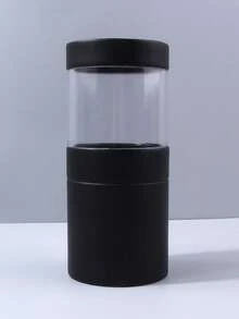 1个便携式透明化妆刷收纳盒,圆形笔筒,皮革桌面收纳盒,美甲美睫工具整理盒,香水收纳盒,女士礼物 - 黑色 - 查看 2