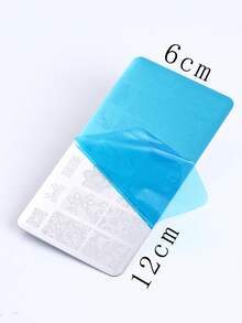 Bộ 2 khuôn dập móng tay họa tiết ren hoa, hoa nở rộ, giày cao gót, thiết kế phong cách Bohemian, khuôn dập móng bằng thép không gỉ, dụng cụ làm móng DIY. - Bạc - Xem 3