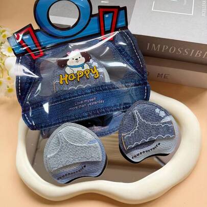 XIALIFANG 1/2/3 件装牛仔布棉花糖粉扑套装，包含 2/4/6 个牛仔布棉花糖粉扑，专为搭配粉底液使用而设计。产品特点：上妆柔软顺滑，不卡粉，不留粉末残留，干湿两用，粉扑厚实耐用。