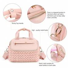 Mochila de viaje compacta, bolso de hombro de moda tipo bolso de pañales, aislada e impermeable para actividades al aire libre - Multicolor - Ver 2