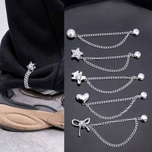 1/2/4pcs Adjustable Magnetic Pant Leg Clips, No Drilling Required Pants Leg Decorative Clips - Multicolor - View 4