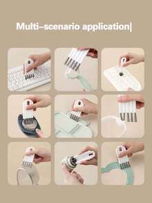 2pcs Multi-Functional Computer Cleaning Set: Soft Keyboard Cleaning Brush, Key Slot Cleaning Brush, Lid Cleaning Brush, Curved Handle Keyboard Cleaning Brush (Suitable For Deep And Shallow Grooves), Baby Bottle Brush, Desktop Cleaning Set, Multi-Purpose Brush, Back To School Decor, Home Decor, Ornament, Mini Home - Cleaning Brush - View 9