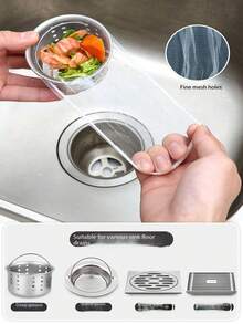 30/50/100/200pcs Sink Strainer, Kitchen Filter Net, Disposable Filter Bags For Capturing Food Residue, Suitable For Kitchen Sink Filters, Easy Drain Cleaning, Essential Kitchen Cleaning Supplies - Sink Filter Bag - View 4