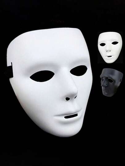 Sommer Musik Elektronik Bar Party dekorative Maske Hip-Hop V-förmige Todesmaske Tänzer weiße Hip-Hop Geist Vollgesichts Party Make-up Cos Maskenball Maske männlich und weiblich Foto Requisiten Halloween gruselige Requisiten.