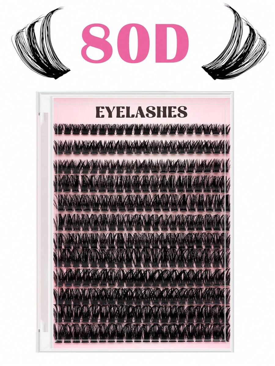 Bộ nối mi tự làm, nối mi giả, mi giả dán sẵn, mi mềm, mi dày kiểu Nga, 100 miếng, nối mi cổ điển, độ cong C-D, chiều dài 8-18mm, mi dày dặn, dễ đeo, dụng cụ làm đẹp, nối mi, mi giả từng sợi, mi giả. - D - Xem 1