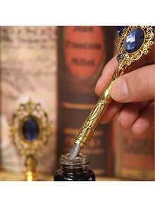 1 Bộ Hộp Quà Mùa Đông Bao Gồm: Con dấu, Con dấu sáp, Bút lông ngỗng, Bút thư pháp Jubaboz, Bộ bút mực, Bút chấm mực, Bút chấm mực cơ học, Bút lông ngỗng - Nhiều màu - Xem 2