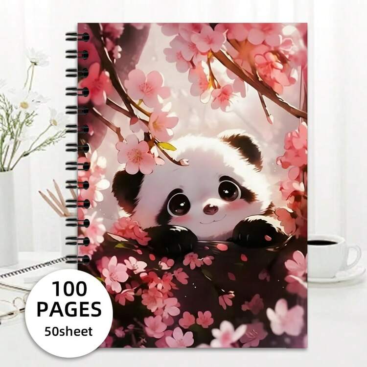 Sổ tay lò xo Sakura Panda cỡ A5, 50 tờ (100 trang), dòng kẻ 8mm, gáy xoắn đôi phẳng, viết trơn tru. Mang đậm tính thẩm mỹ phương Đông và sự chữa lành, thích hợp để viết nhật ký, ghi chú, hồi ký, học tập. Một món quà hoàn hảo cho gia đình và bạn bè vào các dịp như Lễ Phục Sinh, Halloween, Ngày của Mẹ, Giáng Sinh. - Sổ tay Sakura Panda - Xem 4