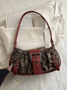 Dedoo Y2K Gothic Style Fashion Rivet Decor Retro Square Decor Women's Shoulder Bag/ Handbag, Suitable For Daily Outings,Ideal For Music Festivals, Rock Style, And 2000s Retro Aesthetic - Red - View 6