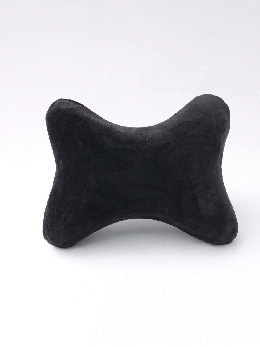 1pc Black Memory Foam Car Neck Pillow, Universal Fit Headrest Cushion, Lumbar Support Pillow, Suitable For All Seasons - Multicolor - View 1