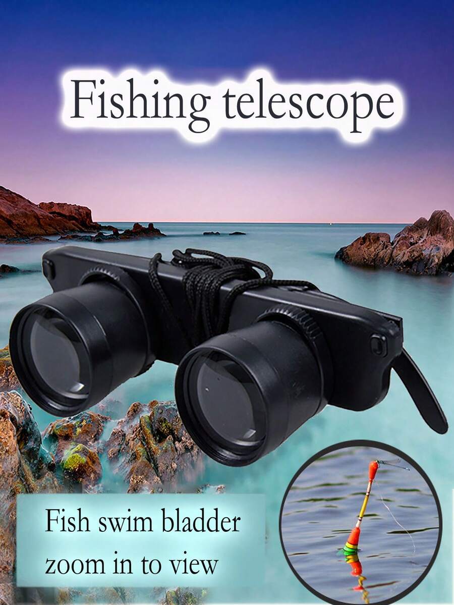 1pc Fishing Binoculars Headband Magnifier, High Definition Zoom Lens, Suitable For Concerts - Multicolor - View 1