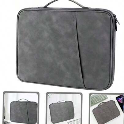1 chiếc, phù hợp với máy tính bảng 10.9/12.9 inch, màu xám đậm, kiểu túi xách tay, túi đựng máy tính bảng, túi đựng laptop, túi lót bên trong, túi đựng đồ, thích hợp để lưu trữ đồ dùng văn phòng, nhẹ.