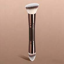 1套全新双头化妆刷套装，包含粉底刷、腮红刷、散粉刷，柔软刷毛，美妆工具 - 彩色 - 查看 4