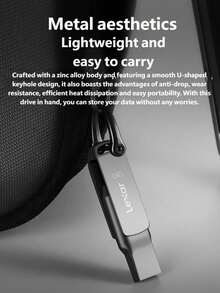 Lexar D400 USB 3.2 Dual-Interface Flash Drive 32GB 64GB 128GB USB-C And USB-A OTG Metal Memory Stick Up To 130MB/S For Android Phone Tablet PC Laptop - View 4