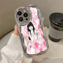 アニメガールサプライズエクスプレッション電話ケース  17  16 Pro Max  15 Pro Max  13 および  12 と互換性があります。プレミアム電気メッキ仕上げのオールソフトTPU素材で作られています。クリーミーな波の質感。フルエッジ保護。正確なカットアウト。ぴったりフィット。快適なグリップと優れた質感。家族、友人、恋人、ボーイフレンド/ガールフレンド、バレンタインデーに最適なギフトです。 - シルバーLB88 - チェックする 6