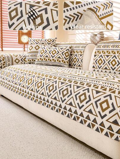 1 件装四季通用沙发垫套，现代简约防滑沙发座垫，防尘可水洗，柔软不褪色，宠物友好，适用于卧室、办公室、客厅组合家具，L 型沙发和 1/2/3/4 座沙发