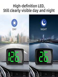 This New Car Head-Up Display Uses High-Definition LED Technology To Accurately Display Vehicle Speed. It Features A Built-In Sunshade, Supports USB Power, And Offers High Cost-Effectiveness, Compact Design, Easy Installation, And Compatibility With Multiple Car Models. It Can Serve As A Car Speed Indicator System With A Simple And Smooth Display, Minimalist Dashboard Design, And Reliable Performance. This Digital Speedometer Is Suitable For Car Accessories, Car Enthusiasts, And Car Upgrades. - KM/H - 查看 3