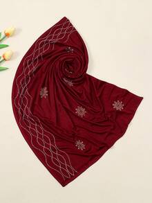1 chiếc khăn trùm đầu Hijab bằng len Merino họa tiết hoa kim cương mới, khăn choàng thanh lịch dành cho phụ nữ Hồi giáo, mềm mại, bóng mượt, chắn gió và giữ ấm, thích hợp cho mặc hàng ngày, du lịch, dự tiệc, hoạt động ngoài trời vào mùa đông, khăn trùm đầu modal được ưa chuộng và quà tặng ngày lễ. - Nhiều màu - Xem 24