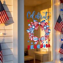 1/3pcsIndependence Day Themed Window Decals, Celebrating Freedom And Patriotic Decorations, Reusable With Electrostatic Adsorption, Suitable For Shops, Restaurants, And Home Decor. - Independent Window Decals - View 4