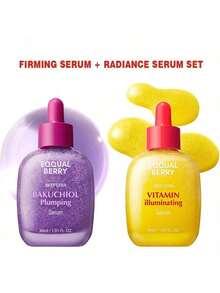 2pcs EQQUALBERRY Bakuchiol And Vitamin C Serum Set - A Dual-Action Anti-Aging And Brightening Combination For Radiant, Firm Skin | A Gentle Retinol Alternative And A Vitamin-Rich Brightening Serum. - 2 cái - Xem 4