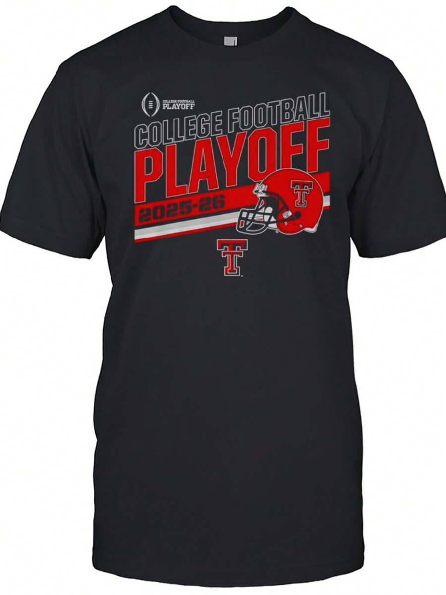 Texas Tech Red CFP College Playoff 2025 2026 Shirt - màu đen - Xem 1