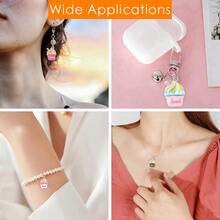 10/20/30pcs Cute Resin Ice Cream Pendant Charms - Adorable Dessert Decor Suitable For Jewelry Making, Bracelets, Necklaces, Keychains, And Hair Accessories - Random Color Assorted Resin Ice Cream Cones And Spoons - Multicolor - View 8