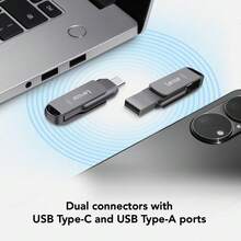 Lexar D400 USB 3.2 Dual-Interface Flash Drive 32GB 64GB 128GB USB-C And USB-A OTG Metal Memory Stick Up To 130MB/S For Android Phone Tablet PC Laptop - View 10