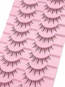10 Cặp lông mi giả 3D kiểu hoạt hình tự nhiên, có thể tái sử dụng, hình mắt quỷ dễ thương, mềm mại và chân thực. - Xem 5