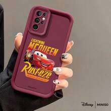Ốp điện thoại MINISO Disney Cars Lightning McQueen Rastar-Eats bằng nhựa TPU, thiết kế xe đua cổ điển, phù hợp với Samsung S26 Ultra/S26 Edge/S26 Plus/S26/S25 Ultra/S25 Plus/S25/S25FE/S25Edge/S24Ultra/S24Plus/S24/S24FE/S23FE/S23Ultra/S23Plus/S23/S22Ultra/S22Plus/S22/S21Ultra/S21Plus/S21/A15/A16/A17/A23/A24/A25/A26/A33/A34/A35/A36/A52/A53/A54/A55/A56/A71/A72/A73, quà tặng Giáng sinh - Hồng - Xem 4