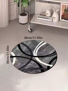 1pc Modern Abstract Line Circle Rug, Green, Black And Beige Design, Bohemian European Style Carpet, Suitable For Ramadan, Great For Living Room, Dining Room, Bedroom And Holiday Decor, Living Room Decor | Contemporary Decor | Easy Clean Material, Carpet Suitable For Living Room Round Rug, Fit For Home, Office, Kids Room, Study, Bedroom, Closet, Plush Rug, Thick Rug, Fluffy Rug, Shaggy Rug, Thick Rug, Fleece Rug, Autumn/Winter Rug, Thick/Plush - Multicolor - View 17