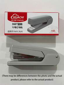 360-Degree Rotating Manual Desktop Stapler, Suitable For Office Use, White, Can Staple Up To 25 Sheets At A Time. If You Come Across It, Purchasing It Would Be A Great Choice. (Random Color) - A - View 6