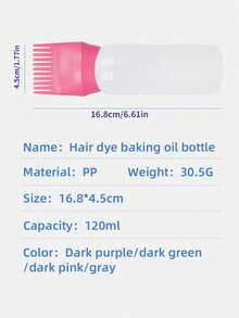 Botol Aplikator Sisir Akar Rambut 4,06oz, Ideal Untuk Mengaplikasikan Minyak dan Pewarna Rambut, Dilengkapi Skala Bertingkat - MultiWarna - View 11