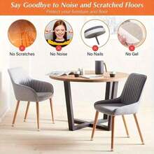 4/8/16/24pcs Anti-Slip Transparent Felt Chair Leg Covers, Large Round Chair Pads, Silicone Chair Leg Protectors, Dining Table Mats, Chair Cushions, Accessories For Restaurants, Hotels, Cafes - Transparent - View 6