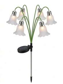 1pc Solar Powered Lily Flower Light, Waterproof LED Lawn Decor Lamp With Multiple Lighting Modes, Suitable For Outdoor Garden, Holiday Decorations, Corridor, Patio, Backyard, Lawn, Courtyard, Fence, Walkway, Steps And Other Landscape Lighting Applications - Multicolor - View 13