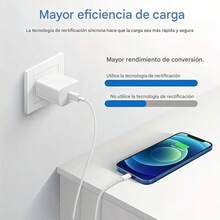 Cargador rápido 30W tipo C con cable incluido, adaptador de corriente portátil alta potencia, carga veloz segura para smartphone, tablet, dispositivos electrónicos compatibles USB-C, tecnología PD eficiente, enchufe compacto resistente, accesorio ideal para viajes hogar oficina, alimentación estable protección contra sobrecarga sobrecalentamiento cortocircuito, diseño ligero práctico fácil transporte, cable largo flexible duradero transmisión energética óptima, conexión confiable rendimiento superior batería en menor tiempo, solución moderna para recarga diaria, equipo versátil compatible múltiples equipos digitales, acabado minimalista elegante, kit completo listo para usar, ahorro de tiempo máxima eficiencia energética, ideal uso continuo, herramienta esencial para usuarios exigentes, sistema inteligente regulación voltaje corriente, excelente opción para mantener dispositivos siempre listos, carga acelerada constante sin interrupciones, accesorio indispensable tecnología actual - CARGADOR TIPO C CARGA RAPIDA - Ver 2