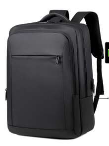 Mochila de viaje, bolsa de equipaje para viajes de negocios para hombres, mochila de viaje de gran capacidad de unicolor casual, mochila para computadora de uso diario, Y2k - Multicolor - Ver 5