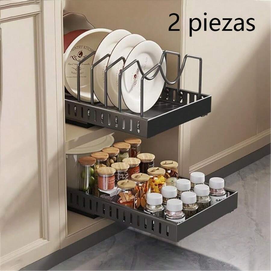 Asnews 2 Pot, Bowl, And Utensil Finishing Racks, Adjustable Baking Racks, Pot Lid Racks, Expandable Kitchen Finishing Racks With Dividers, Countertop Storage, Cabinet Storage For Pots, Pans, Cutting Boards, Pot Lids, And Baking Utensils - View 1