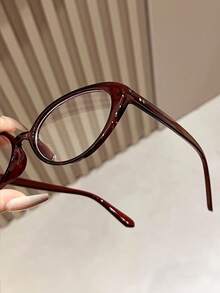 1 Caja de Gafas Retro de Ojo de Gato Transparentes para Mujer, Ligeras y Cómodas, Estilo Y2K Regreso a la Escuela, Adecuadas para Uso Diario, Oficina y Desplazamientos - Multicolor - Ver 8
