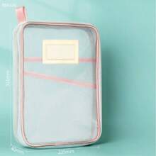 Must-Have For Students! A4 Subject Bag, 3-Layer Large Capacity Super Storage, Easy To Organize Exam Papers And Notes. L-Shaped Wide Opening, Convenient For Classroom Use. Transparent Mesh, Clear View For Study Room Organization. Subject Classification Organizer, Suitable For Exams And Daily Study, Say Goodbye To Messy Materials! - Multicolor - View 9